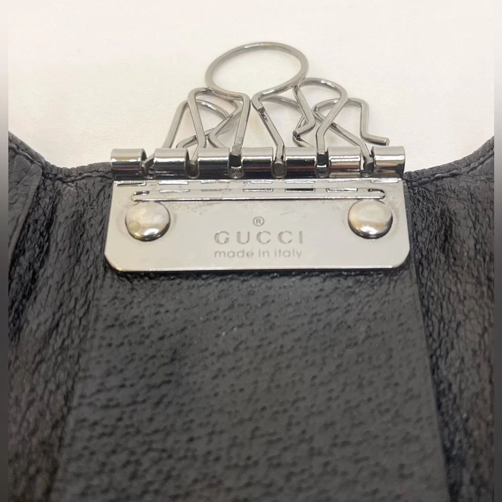 Gucci Black GG Canvas Card & Key Case with Original Box & Cards from Japan 2009 - Picture 8 of 16